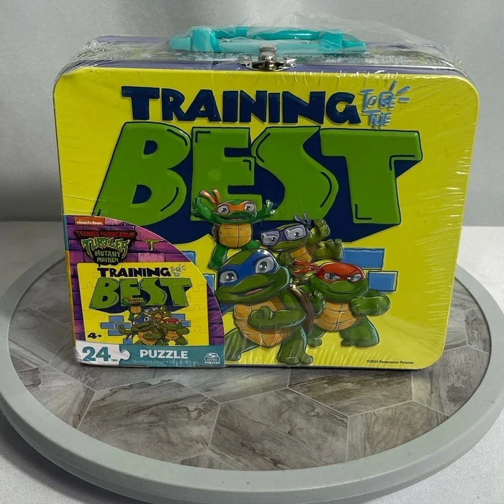 TMNT Mutant Mayhem 24pc Puzzle in Tin Lunchbox - Nickelodeon 2023 NWT